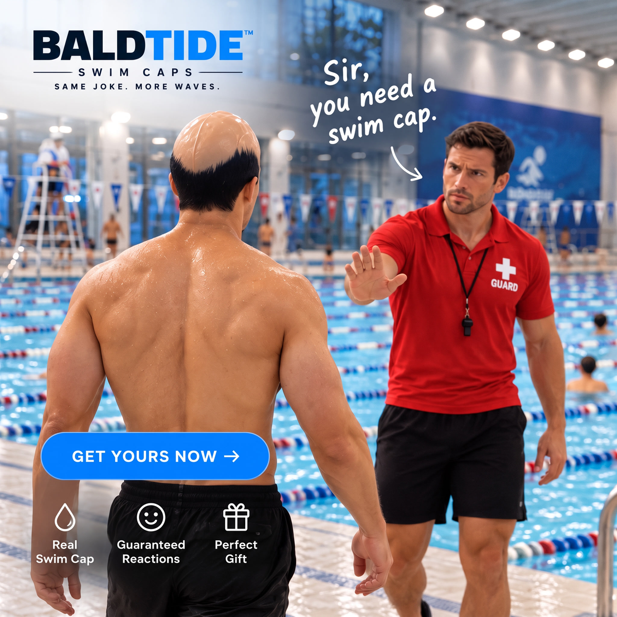 BALDTIDE™ SWIM CAP