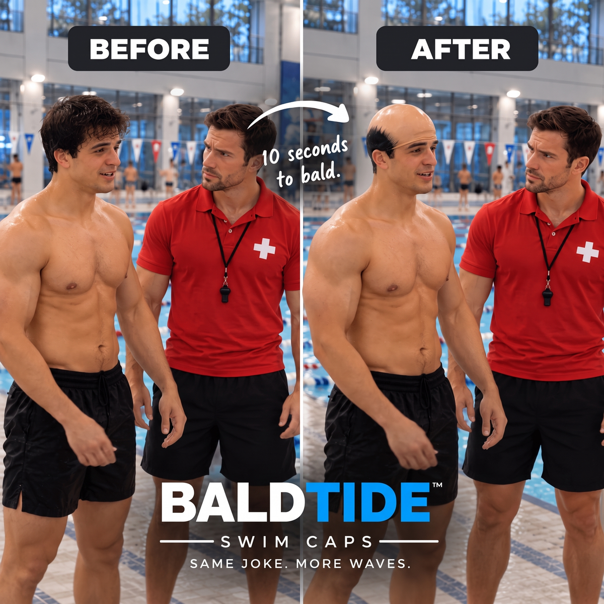 BALDTIDE™ SWIM CAP